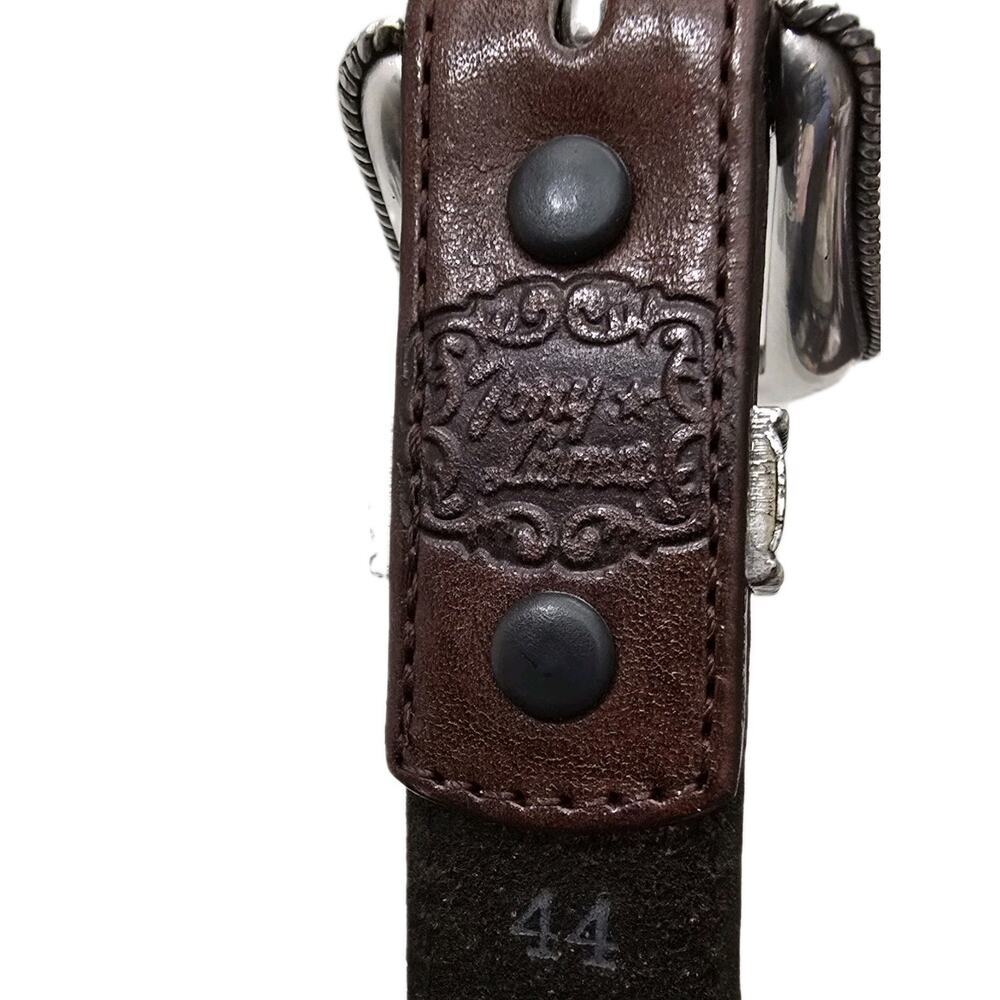 TONY LAMA MEN'S Belt Top Woven LEATHER WESTERN Style #9158L Size 44” - Picture 7 of 11
